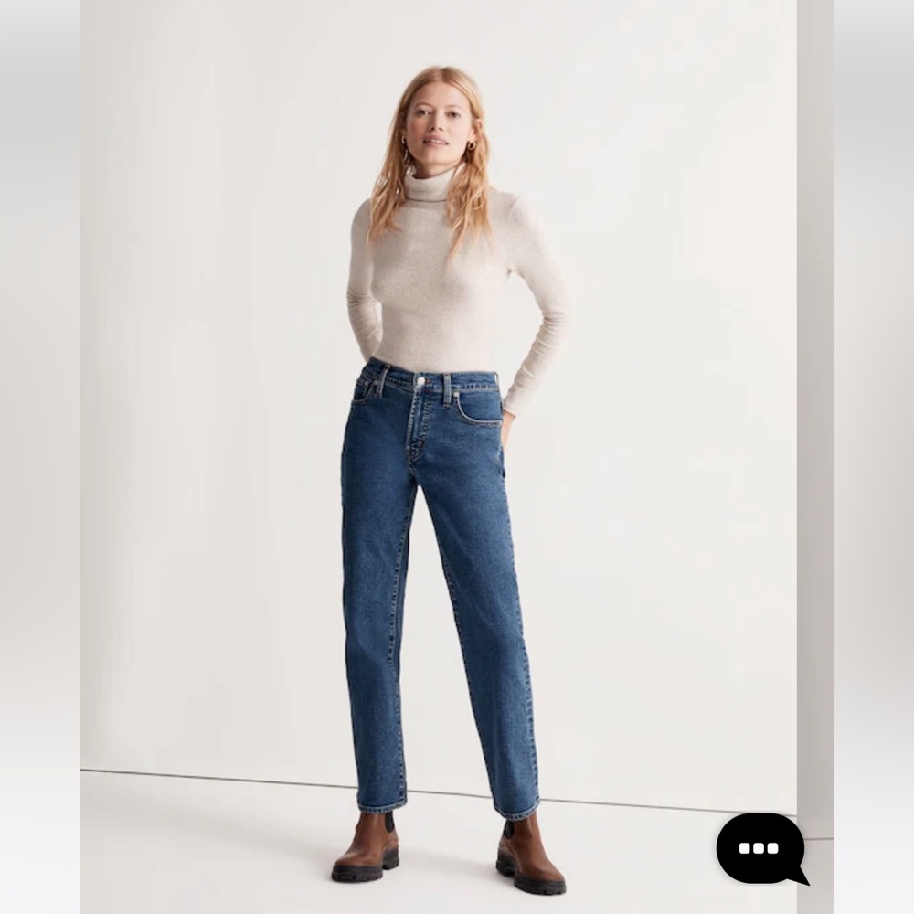 Madewell Straight Leg Jeans in Dark Blue Denim